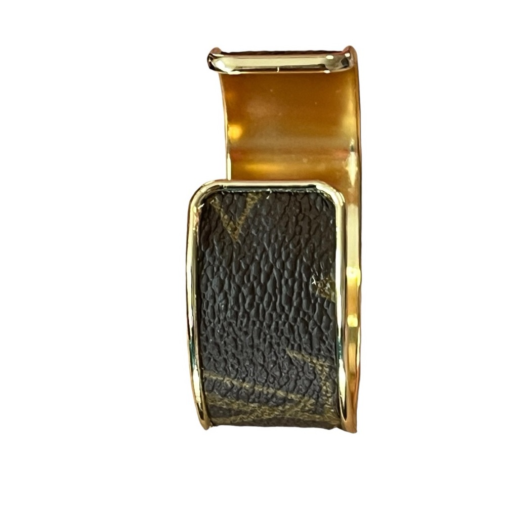 Louis Vuitton Monogram Gold Cuff Costume Jewelry - Picture 4 of 6